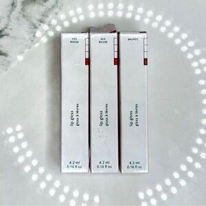 Glossier Lip Gloss Bundle (3) – Red & Bronze – BRAND NEW